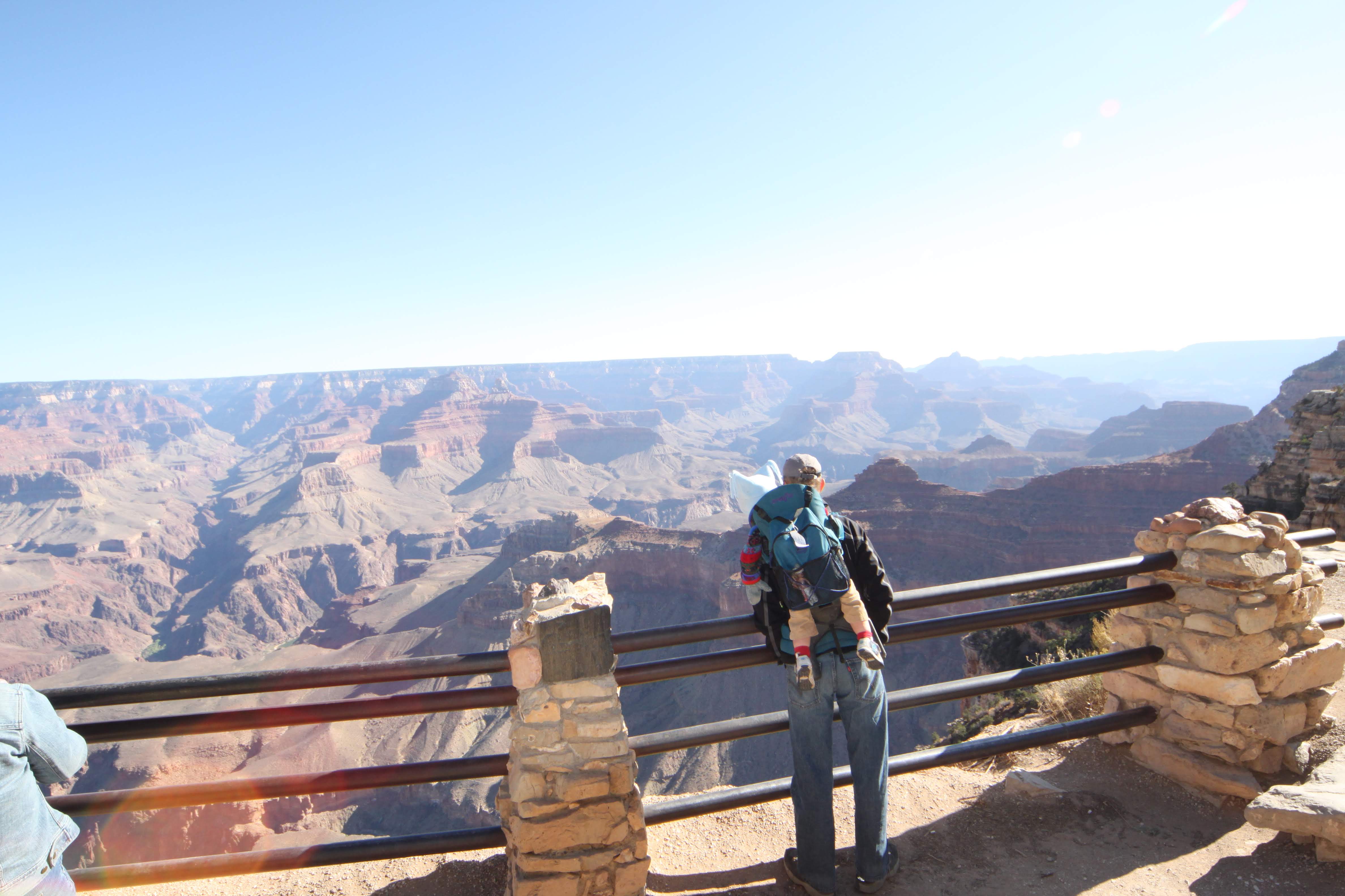 person looking into red rock canyon17