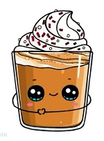 cute drink with face